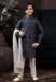 Picture of Gorgeous Cotton Navy Blue Kids Kurta Pyjama