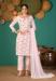 Picture of Georgette Antique White Straight Cut Salwar Kameez