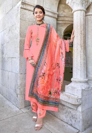 Picture of Pleasing Rayon Light Pink Readymade Salwar Kameez