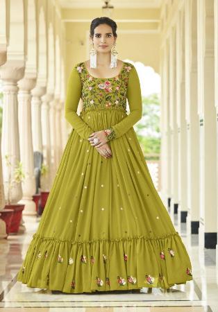 Picture of Grand Georgette Peru Party Wear Gown