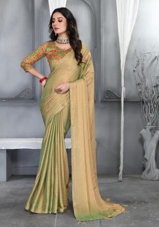 Picture of Splendid Silk Dark Khaki Saree