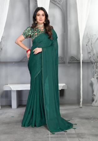 Picture of Nice Silk Sea Green Saree