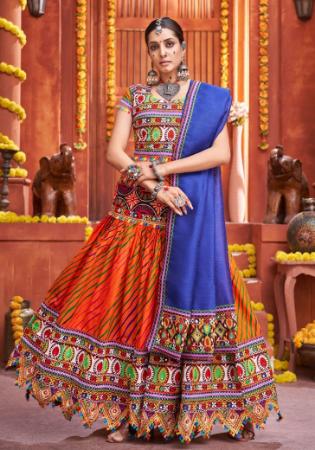 Picture of Delightful Silk Saddle Brown Lehenga Choli