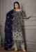 Picture of Net Dark Slate Grey Straight Cut Salwar Kameez