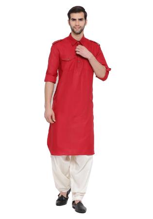 Picture of Shapely Cotton Fire Brick Kurtas