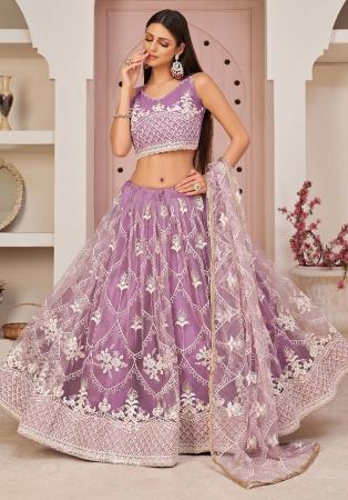 Picture of Admirable Net Rosy Brown Lehenga Choli