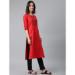 Picture of Graceful Cotton Crimson Kurtis & Tunic