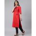 Picture of Graceful Cotton Crimson Kurtis & Tunic