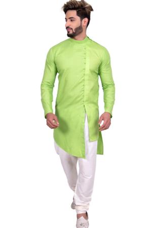 Picture of Pleasing Cotton Khaki Indo Western