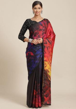 Picture of Comely Georgette Black Saree