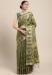 Picture of Ideal Organza Dark Olive Green Saree