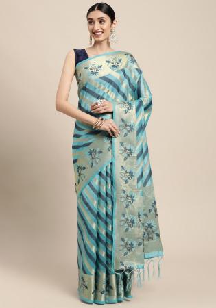 Picture of Admirable Organza Dark Sea Green Saree