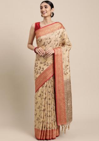 Picture of Delightful Cotton Silver Saree