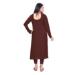 Picture of Fine Silk Saddle Brown Straight Cut Salwar Kameez