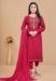 Picture of Ideal Silk Fire Brick Straight Cut Salwar Kameez