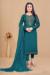 Picture of Sublime Silk Teal Straight Cut Salwar Kameez