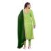 Picture of Magnificent Silk Dark Khaki Straight Cut Salwar Kameez