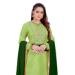 Picture of Magnificent Silk Dark Khaki Straight Cut Salwar Kameez