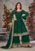 Picture of Georgette Dark Green Straight Cut Salwar Kameez