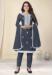 Picture of Georgette Dark Slate Grey Straight Cut Salwar Kameez