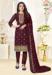 Picture of Exquisite Georgette Maroon Straight Cut Salwar Kameez