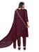 Picture of Exquisite Georgette Maroon Straight Cut Salwar Kameez