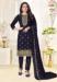 Picture of Georgette Midnight Blue Straight Cut Salwar Kameez