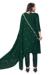 Picture of Georgette Dark Olive Green Straight Cut Salwar Kameez