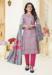 Picture of Fascinating Silk Grey Straight Cut Salwar Kameez