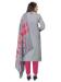 Picture of Fascinating Silk Grey Straight Cut Salwar Kameez