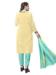 Picture of Fine Silk Khaki Straight Cut Salwar Kameez