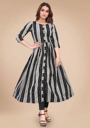 Picture of Marvelous Cotton Black Kurtis & Tunic