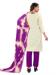 Picture of Ravishing Cotton Sea Shell Straight Cut Salwar Kameez