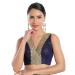 Picture of Excellent Chiffon & Silk Navy Blue Designer Blouse