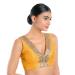 Picture of Alluring Chiffon & Silk Golden Rod Designer Blouse