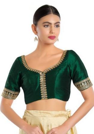 Picture of Sublime Silk Sea Green Designer Blouse