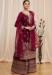 Picture of Net & Silk Maroon Straight Cut Salwar Kameez