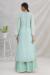 Picture of Net & Silk Light Steel Blue Straight Cut Salwar Kameez