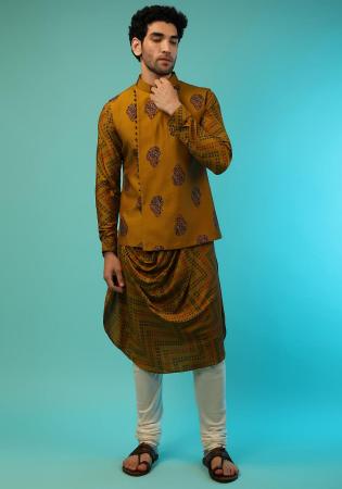 Picture of Lovely Rayon Saddle Brown Kurtas