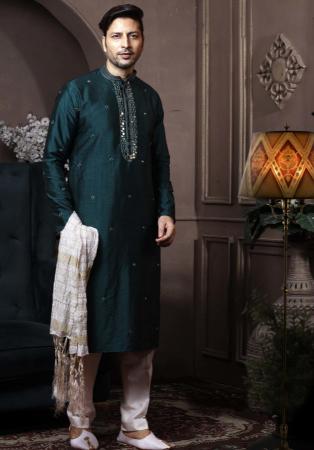 Picture of Lovely Silk Dark Slate Grey Kurtas