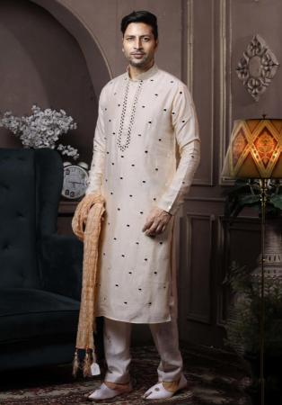 Picture of Fine Silk Silver Kurtas