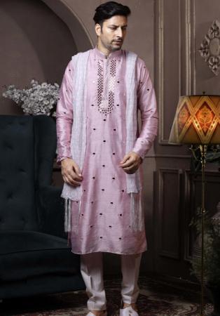 Picture of Enticing Silk Rosy Brown Kurtas