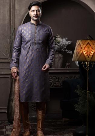 Picture of Fine Cotton Dim Gray Kurtas