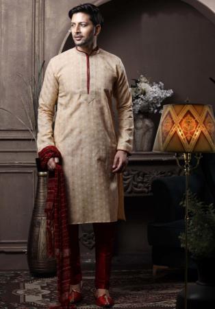 Picture of Good Looking Cotton Tan Kurtas