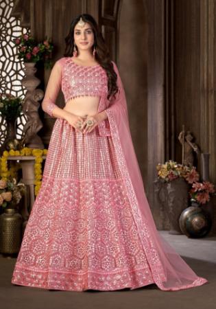 Picture of Admirable Net Rosy Brown Lehenga Choli