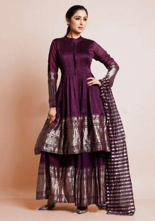 Picture of Good Looking Rayon Saddle Brown Readymade Salwar Kameez