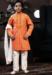 Picture of Charming Cotton Chocolate Kids Kurta Pyjama