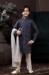 Picture of Gorgeous Cotton Navy Blue Kids Kurta Pyjama