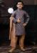 Picture of Excellent Cotton Slate Grey Kids Kurta Pyjama