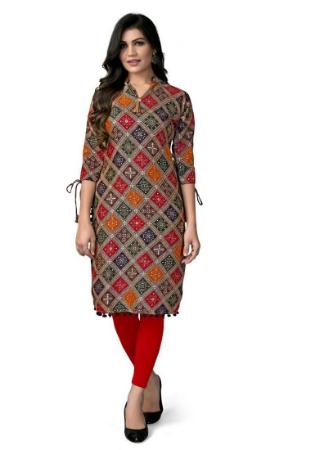 Picture of Admirable Rayon Fire Brick Kurtis & Tunic